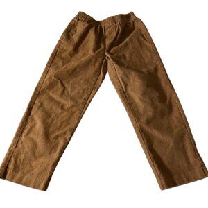 Izod Boy's Elastic Waist Med. Brown Corduroy Pants EUC, Dress up or Casual, sz 6